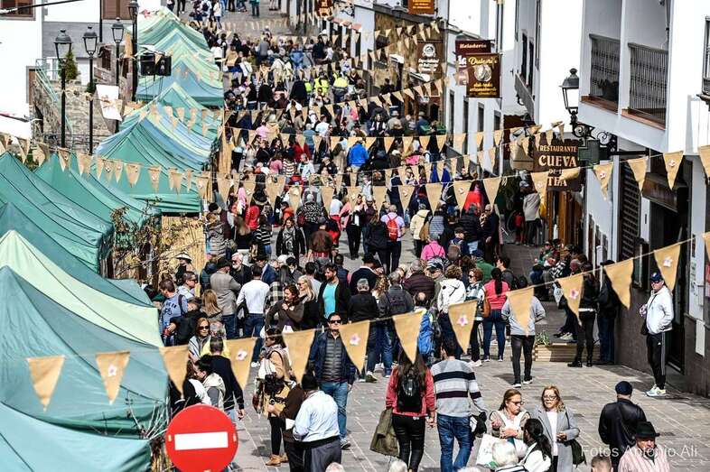 Imagen de la afluencia de público en la calle principal de Tejeda/Antonio Alí.